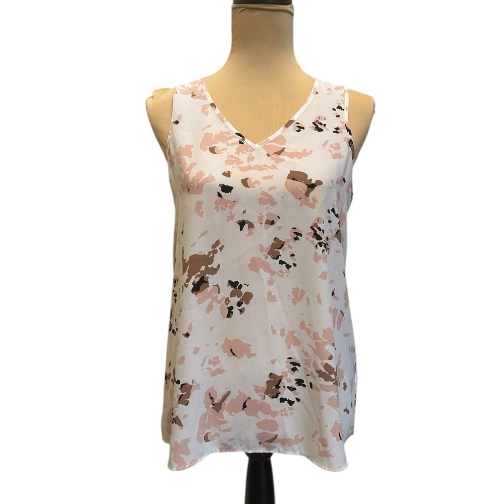 Pink and White Apt. 9 Sleeveless Blouse- Like New